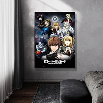 Japonské Anime Death Note, Klasické Anime Plátno Maľovaní Plagátov a Tlačí na Steny Umenie Fotografie pre Obývacia Izba Domova bez rámu