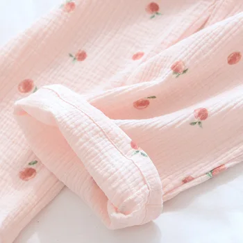 Japonský nový štýl dámy jar a na jeseň tvaru pyžamá zo bavlny dlhým rukávom home service tenké vyhovovali dve dielna sada lete