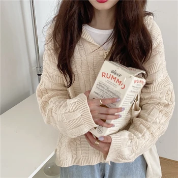 Jarné, jesenné a zimné nový štýl Japonských voľné pletený sveter kabát dámy cardigan