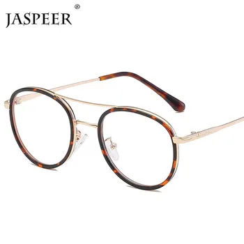 JASPEER Retro Pilot Okuliare Rámy Ženy Vintage Jasný Objektív Okuliare Muži Fashion Okuliare Optické Rámy