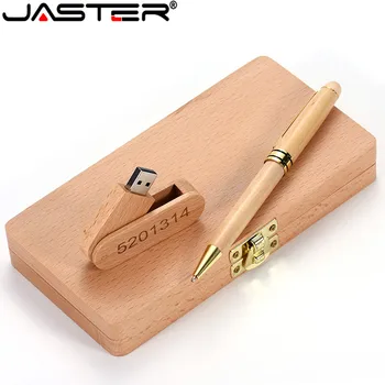 JASTER Buk Guľôčkové Pero, Puzdro+ USB flash disk 4 GB 8 GB 16 GB 32 GB, 64 GB usb kl ' úč Vynikajúci darček (Vlastné logo)