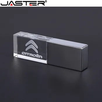JASTER citreon crystal + kovové USB flash disk kl ' úč 4 GB 8 GB 16 GB 32 GB, 64 GB 128 gb kapacitou Vonkajšej pamäte memory stick u diskov