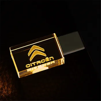JASTER citreon crystal + kovové USB flash disk kl ' úč 4 GB 8 GB 16 GB 32 GB, 64 GB 128 gb kapacitou Vonkajšej pamäte memory stick u diskov