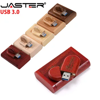 JASTER dreva USB 3.0 Vlastné Logo 32GB 64GB kl ' úč Karty, Usb Flash Disk 4GB 8GB 16GB Dreva Pero Jednotky Dar ( bez loga)
