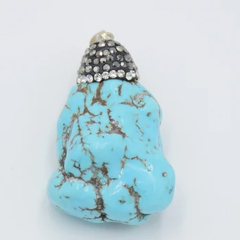 Jedinečný Nepravidelný Prívesok Z Prírodného Kameňa Turquoises Náhrdelník Pnedants Pre Ženy Drahokamu Vintage Antický Dizajn A Módne Šperky