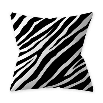 Jedna Strana Abstrakt Leopard Tlač Hodiť Pillowscase Super Mäkké Krátke Velvet Zvierat Tiger Koža Zebra Vzor Vankúš Sofa
