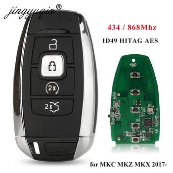 Jingyuqin Keyless Go 434/868Mhz ID49 Auto Tlačidlo Diaľkového ovládania Pre Lincoln MKC MKZ MKX NAVIGATOR 2017 2018 2019 2020 Smart Fob Ovládanie