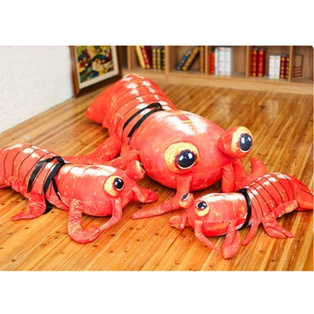 Jumbo Anime Mantis Krevety Plyšové Hračky veľké Plyšové Mäkké Simulácia Morských Živočíchov Lobster Bábika pre Dospelých Detí 120 cm 200 cm