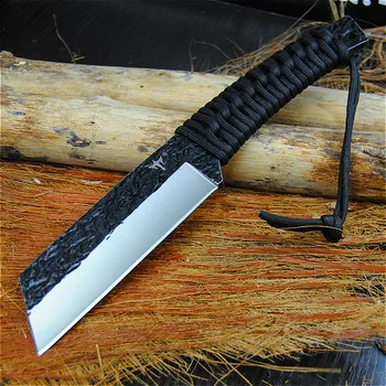 KA09 vysokú tvrdosť kované 440C kuchynský nôž camping rovný nôž s výsadkár lano prežitie taktický nôž CS pazúr nôž