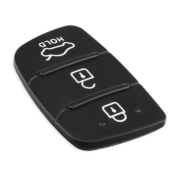 KEYYOU 10pcs/veľa Auto Diely Náhradné Gumy Prípade Car Key Pad Pre Hyundai 3 Tlačidlá Tlačidlo Shell Prázdne Kryt
