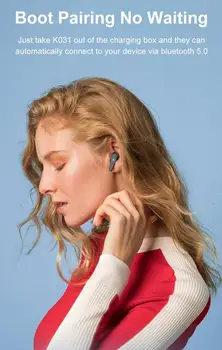 KINGSTAR TWS Bluetooth 5.0 Slúchadlá Bezdrôtové Slúchadlá Slúchadlá s Nabíjanie Box Potlačením Hluku Headset pre Smartphone In-ear