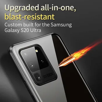 Kovové Magnetické puzdro Pre Samsung Galaxy S20 FE S10 S9 S8 Plus A51 M51 A21S A31 A50 A71 A70 Poznámka 20 Ultra 8 9 10 Pro Lite M31Cover