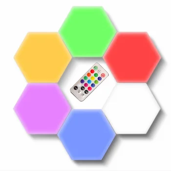 Kreatívne USB RGB Farebné Diaľkové ovládanie touch honeycomb Svetlo lampy quantum Svetlo mm farba LED zmena svietidlo nástenné svietidlo