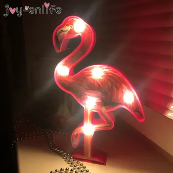 Krásne Flamingo 3D Nočné Svetlo Leto Doma Party Dekor Flamingo LED Lampa Svadby, Narodeniny Hawaii Party Dievčatá Spálne Dekorácie
