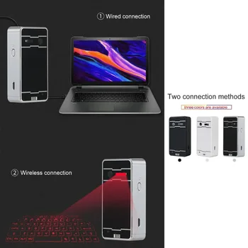 KUU Laser Mini Klávesnica Bezdrôtová Virtuálnej Projekcie klávesnice Prenosných pre Iphone Pre Android Smart Telefónu, Tabletu, PC, Notebook
