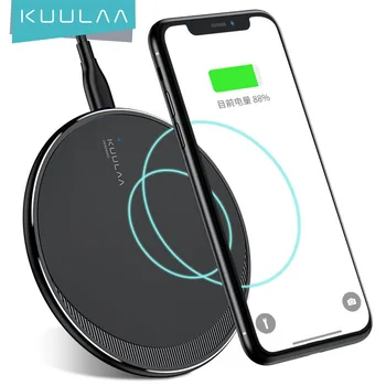 KUULAA Qi Bezdrôtová Nabíjačka Pre iPhone 11 Pro 8 X XR XS Max 10W Rýchle Bezdrôtové Nabíjanie pre Samsung S10 S9 S8 Nabíjačku USB Pad