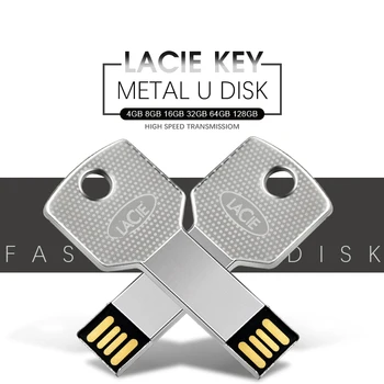 Lacie kľúč usb flash disk 4 GB 8 GB 16 GB 32 GB, 64 GB kovové pero disk 128 GB 64 GB memory stick nepremokavé kl ' úč u stick