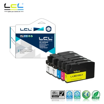 LCL 210XL 210 XL (5-Pack Black Cyan Magenta Yellow) Atramentová Kazeta Kompatibilná pre Lexmark OfficeEdge Pro4000c 4000 5500 5500t