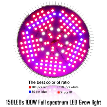 Led Rásť Svetlo celé Spektrum Rastie Led Svetlo, UV, IR Svetlo Pre Vnútorné zariadenia svetlo Hydroponické Systém Rásť 30W 50W 80W 100W 120W