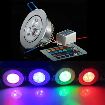LED Stropné svietidlo Zapustená svetlo RGB/Červená/Modrá/Zelená/Biela/Teplá Stropné Svietidlo Lamparas Prívesok LED Svetlá Dekor AC85-265V