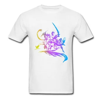 Letné Final Fantasy White Tee Košele 2018 Mužov Bavlna Topy Tees Hra Grafické T-shirt Anime Oblečenie Pre Vlastné Narodeniny