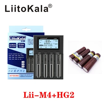LiitoKala Lii-M4 5V LCD Zistiteľné kapacita nabíjačku s obrazovkou + 3,7 V 18650 2500mah 3000mah 3400mah 3500mah batérie 4000mah