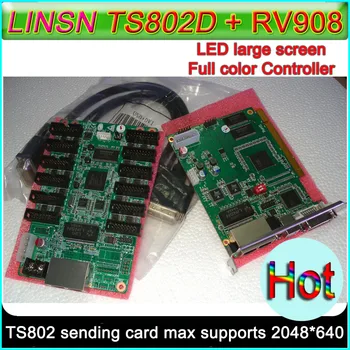 LINSN Full farebné LED systém kontroly,TS802D posielanie karty + RV908 obdržaní karty,P5/P6/P10 /P16/P20 LED displej regulátora
