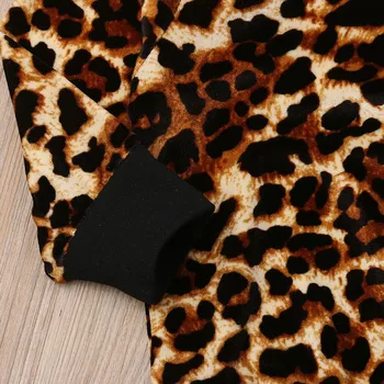 Lioraitiin Nové Módne 2KS Batoľa Detský Baby Dievčatá Leopard Set print Dlhý Rukáv, Topy, Nohavice Zimné Oblečenie Oblečenie