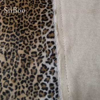 Luxusné hnedé leopard 1,5 cm faux noriek kožušiny, tkaniny kabát dieťa fotografie rekvizity tissu DIY príslušenstvo doprava zadarmo SP5302