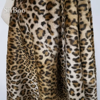 Luxusné hnedé leopard 1,5 cm faux noriek kožušiny, tkaniny kabát dieťa fotografie rekvizity tissu DIY príslušenstvo doprava zadarmo SP5302