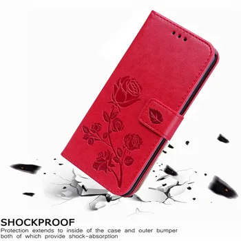 Luxusné Kožené Flip Book štýl Prípade pre Xiao Mi 4 / Mi 4W 4C kom 4i Ruže Kvet Peňaženku Stáť Držiteľa Karty Prípade Telefón Taška