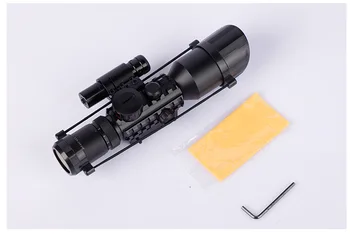 M9 10X Taktické Zrakového Červená Zelená Osvetlené Riflescope Holografické Reflex 4 Reticle Červená Zelená Bodka Combo Lov Rozsah