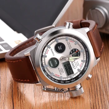 Male Móda Šport Vojenské náramkové hodinky 2020 Nové CENT Hodinky Mužov Luxusné Značky 5ATM 50m Ponoriť LED Digitálne Analógový Quartz Hodinky