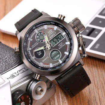 Male Móda Šport Vojenské náramkové hodinky 2020 Nové CENT Hodinky Mužov Luxusné Značky 5ATM 50m Ponoriť LED Digitálne Analógový Quartz Hodinky