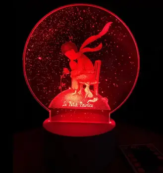 Malý Princ Akrylových 3d led stolná Lampa Dotykové Diaľkové Ovládanie USB Nočného pre Deti na Vianoce Darček Domov Spálne Dekorácie