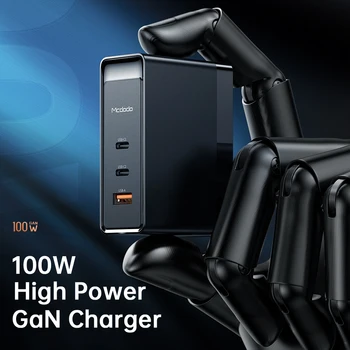 MCDODO 100W GaN 3-Port USB Nabíjačka Power Dodanie PD3.0 PPS QC3.0 Vhodný pre Apple iphone 12 Samsung Poznámka 10+ PD