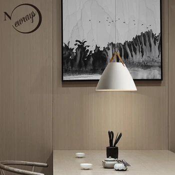 Moderný jednoduchý čierna biela prívesok svetlo E27 LED Nordic loft závesné svietidlo pre spálne, obývacia izba, hotelová reštaurácia, jedáleň