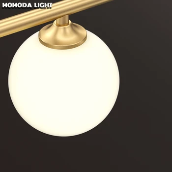MOMODA Nočný Stolík Svietidlá Luxusné Mosadz LED Svietidiel, S Mliečneho Skla Moderné Dekoratívne Stolové Svietidlo pre Spálne Štúdia Domov