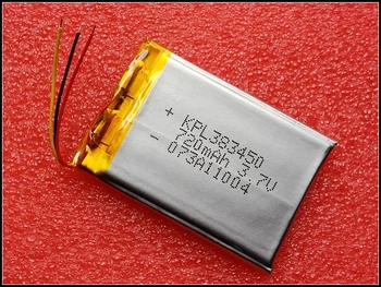 MP4 batérie 383450 polymér hrúbka 3.8 šírka 34 dĺžka 50 tri línie kvality