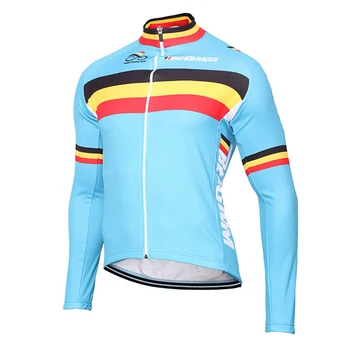 Multi Rozhodne Zimné Thermal Fleece, alebo Tenké Nové Belgicko Belgické Tím Dlho pro Cyklistika Jersey / Sady / Náprsníkové Nohavice JIASHUO
