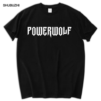 Muž zábavné súčasnosti Powerwolf Moc Vlk S-2XL Bavlna Krátkymi Rukávmi Čierna Tee Tričko T-Shirt Bežné Krátke Rukáv Tričko Tee