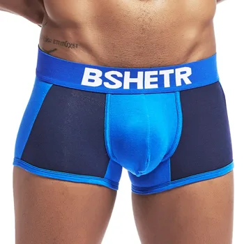 Muži bielizeň BSHETR Značky 2018 nový dizajn mužov mäkké bavlnené boxerky muž bielizeň sexy gay mens nohavičky mužov boxer spodky