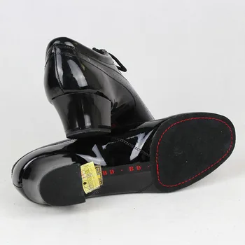 Muži latinské Tanečné Topánky BD 424 Split Jediným Zefektívniť Model Patent Svieti Spoločenský Tanec Topánky Split Jediným Patent Topánky