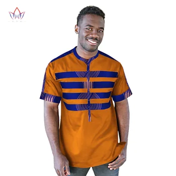 Muži tričko Plus Veľkosť 2020 Afriky Tradičné Tlač Bavlna Afriky Oblečenie Dashiki Pachwork textílie Mužov, Svadobné Košele WYN210