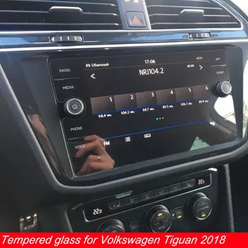 Myslc Tvrdeného Skla film Pre Volkswagen Tiguan Screen Protector Auta gps Navigácie DVD, Stereo Rádio tablet pad ebook reader