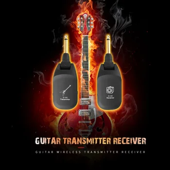 Nabíjateľná Elektrickú Gitaru Nastaviť Gitara Bezdrôtový Systém Vysielač C01 Prijímač pre Milovníkov Hudby, Hranie Príslušenstvo