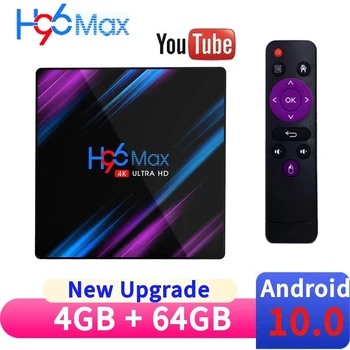 Najlepšie Iptv Box H96 MAX Android 10.0 Tv box 4G 32 G 4G 64 G smart tv media player PK x96 Set-Top Box loď z francúzska