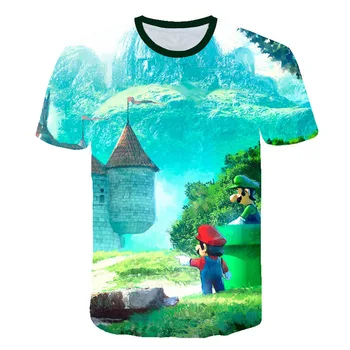 Najnovšie Harajuku Klasické hry Super Mario dieťa Chlapcov a dievčatá tričko Super Smash Bros 3D t-shirt hip hop tričko streetwear