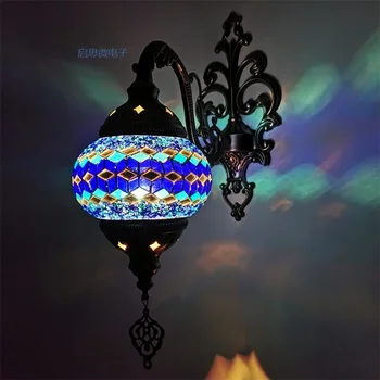 Najnovšie Stredozemnom štýle Art Deco turecký Mozaiky Nástenné Svietidlo Ručne mozaikové Sklo romantický nástenné svietidlo