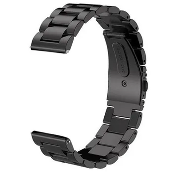 Nerezová Oceľ Hodinky Remienok Pre Samsung Výstroj S3 Kapela Nahradenie Náramky Pre Výstroj S3 Klasické čierne zlato hodinky band